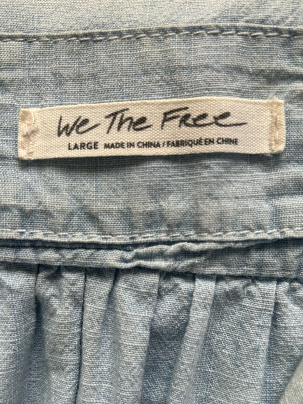 We The Free by Free People “Set Sail” Denim Button-Up Shirt - Picture 4 of 12